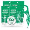 GUM Professional Clean Floss Picks - Extra forte Shred-Resistant Floss, Easy Grip Handle - Dental Flossers for Adults - Fresh Mint Flavor, 150 ct (4 pezzi)