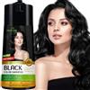 Herbishh Ultimate Hair Color Shampoo Kit (3pcs Hair Color Shampoo Dye +1 Argan Hair Mask) Smooth and Long Lasting Color Shampoo (Black)