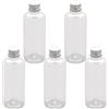 SOESFOUFU 10 pezzi Pz Bottiglie Vuote per Lozioni con Tappo Alluminio e Tappo Interno Contenitori Trasparenti Ricaricabili per Acqua Cosmetici e Profumi Resistenti e Facili da Pulire per