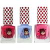 Miss Nella Pink A Boo, Blue Bell, Cherry Macaroon molto brillante, smalto per bimbe a base acqua, Formula peel off