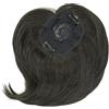 IMISSU Clip in Toupees Parrucchino Estensione dei capelli Toupee Topper Wiglet Top Capelli sottili per una lieve perdita di capelli Volume Unisex (Nero chiaro)