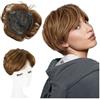 QRSTUVXZY Topper for capelli sintetici da 4,5 pollici for donne con capelli diradati - Taglio Pixie - 7x7 pollici 150 densità resistente al calore(30/33)