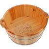 Healeved Vaschetta Pedicure in Legno Marrone per Sauna e Viaggi, Vasca Pediluvio Portatile e Pratica in Legno per Bagno Piedi Domestico
