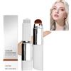 Generico fondotinta in stick che cambia colore,crema bianca cangiante,con pennello,double-end waterproof long-lasting concealer,natural look moisturizing,correttore copertura totale (Scuro)