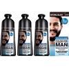 Qklovni Men Beard Hair Color Instant Dye Black Mustache Beard Darkening Shampoo,Professional Men's Mustache & Beard Black Hair Color Dye Shampoo (3pcs)