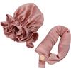 Zhangpu Fascia Bigodino per Capelli in Raso Termosensibile per Donna, Fascia Portatile per Riccioli per Capelli Rosa Antico per Lunghi e Medi, Facile Usare per L'uso Notturno o in Viaggio