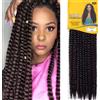 Ser Mulher Extension twist per crochet braids, extension per capelli con trecce all'uncinetto, 60cm (castano scuro)