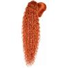 Ser Mulher Coda Capelli Extension Riccia, Lunga: 70 cm - Peso: 146 g con Coulisse Regolabile - Coda Finta Capelli, Voluminosa in Termofibra Naturale, Facile da Applicare, JACY, (Ginger Red, 70 cm)