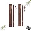 XKrmp 2-in-1 Smudgeproof Eyeliner/Brow Pencil - 24HR Waterproof Sharpening Duo, Crease-Free for Oily Lids, Smudge-Proof Sharpening Pencils for Defined Eyes, No-Touchup Wear (Mixed#17)