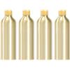 YANCAER 4 Pezzi 200ml Flaconi in Alluminio Dorato con Tappo a Vite - Contenitori Ricaricabili per Cosmetici, Oli Essenziali, liquides, huiles, cosmétiques, voyages et préparations DIY