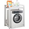 Nordivo Tamburo Lavastoviglie Ripiano Di Stoccaggio,Lavatrice Scaffale,Mobile Sopra Lavatrice Salvaspazio,Colonna Lavatrice Asciugatrice,Per Bagno, Lavanderia(White)