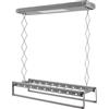 Tenddya Asciugabiancheria a soffitto elettrico, con luce LED, 8 aste, telecomando, altezza regolabile fino a 110 cm, asciugabiancheria a soffitto per grandi parti, colore: grigio