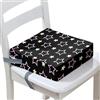 Surwin Rialzo da Sedia per Bambini, Rialzo Sedia Bambini Cuscino Rialzo Cuscino per Sedia Seggiolino Regolabile Smontabile con 2 Cinghie per Sedia da Pranzo -Stella (Nero,32x32x8cm)