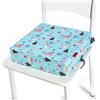 Chickwin Cuscino Rialzo Sedia per Bambini, Facile da Pulire Smontabile Regolabile Cuscino Alzasedia Antiscivolo per Seggioloni Cuscino Seduta (32X32X8CM,Unicorno)