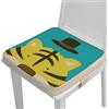 FANSU Cuscino Rialzo da Sedia per Bambini, Fansu Comodo e Facile da Pulire Smontabile Regolabile Cuscino Alzasedia per Seggioloni Cuscino Seduta per Sedia da Giardino (Tigre,40x40x5cm)