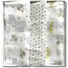 Palla Pallina Mussole Neonato Asciugamani Bambini Cotone Organico Naturale Extra Morbidi Bagno Pelli Sensibili Bavaglino Garza Pannolino Copertina Carrozzina Unisex Assorbenti Bimbo Multifunzione (CIELO)