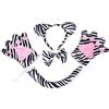 Petitebelle Fascia con papillon e coda di guanti, 4 pezzi, costume per bambini 1-5 anni (zebra, taglia unica)