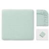 BABEES Fodera per fasciatoio 100% cotone mussola per fasciatoio 85 x 75 cm e 75 x 75 cm - morbido rivestimento per wickeeper, traspirante e lavabile, verde menta