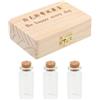 DECOMELODY Scatola in Legno per Conservare Chioma Fetali 3 Bottiglie per Preservare Denti da Latte e Cordone Ombelicale, Regalo Battesimo Bimbo Personalizzata