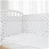 Babysanity - Paracolpi Lettino Ad Alta Traspirazione Dotato di Sistema Baby Air Mesh Il Paracolpi Culla Garantisce al Tuo Bambino Un Ambiente Sicuro per la Nanna (Fantasia Grigio)