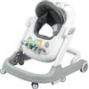 HUOLE Girello Bambino Primi Passi per Bambini da 6 Mesi a 15 kg, Regolabile in Altezza, girello pieghevole per bambini con vassoio di gioco interattivo con suoni, 60 * 55 * 70 cm - Grigio