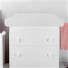 baby idea Babysanity Copri Fasciatoio Neonato Universale In Spugna 100% Cotone Dona al Tuo Fasciatoio Neonato una sensazione di Asciutto e Fresco 100% Made in Italy (Bianco)