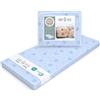 baby idea Babysanity Materasso Lettino Campeggio SFODERABILE Traspirante a Norma EN16890:2017 Federa100% Cotone Oeko-tex® Interno Certificato Certipur™ 60x120x4 OMAGGIO Borsa da Viaggio (Trenino Azzurro)