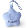 Cocholate | Porta ciucci in silicone personalizzati | Salva ciucci bambino | Senza BPA | Custodia per ciuccio personalizzabile (blu)