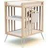 JURABABY - Fasciatoio com 2 prateleiras ONLY legno - Faggio/Acciacaio - 76 x 56 x 94 cm