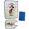 disnei set asilo 3 pezzi bavaglino tovaglietta e sacchetto contenitore DISNEY/AVENGERS (topolino)