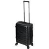 Valigeria.shop Valigia ORMI Rigida ABS Trolley Espandibile di Alta Qualità 55x40x20 cm Idoneo Raynair e Tutti Compagnie Aeree Come Bagaglio a Mano da Cabina con Luchetto Americano TSA (Nero)
