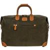 Bric's Holdall Collezione LIFE, Borsa da Viaggio con Tracolla e Spallacci di appoggio per Valigia, Lucchetto TSA integrato, PVC, Dimensione 43x28x19 cm, Olive