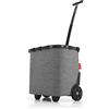 reisenthel carrycruiser twist silver - Carrello Spesa con Resistente Telaio in Alluminio, Tracolla Regolabile e Tasca Interna Rimovibile, Ruote Grandi e Tessuto Idrorepellente, 40 L