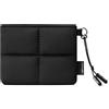 Comfyable Carino Puffy Coin Purse Pouch, nero, Da viaggio