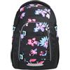 Coocazoo Mate - Zaino per la scuola, ergonomico, regolabile in altezza e dimensione, con cintura toracica e cintura in vita, Floral Artnight - nero-blu, Artnight floreale