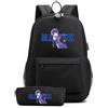 LKY STAR Anime Blue Lock Zaino con Astuccio 2Pcs per Ragazze Ragazzi Cosplay Isagi Yoichi Borsa per La Scuola Primaria Sets