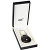 Montblanc Portachiavi in vitello nero lucido con anello finitura palladio