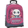 Franco Cosimo Panini WWF - Zaino Scuola Trolley Ufficiale WWF, Maniglia Regolabile, Spallacci Imbottiti e Regolabili, Ruote Ø 90 mm Sostituibili, Fondo Preformato Impermeabile, 36x47Hx23 cm, Magenta