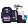 ergobag pack Set Bundle AW24/25, zaino ergonomico per la scuola flessibile 7 pezzi prima elementare StargazBear - Lilla
