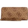 GUESS Eliette Logo Zip Around Wallet L Latte Logo