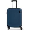 R Roncato La linea Genius propone un trolley cabina a quattro ruote che ha la possibilità di ridurre il suo spessore fino a 12 cm! Si tratta infatti di un trolley salvaspazio dotato di espandibile che