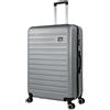 SKPAT - Valigia 23Kg da stiva capiente Valigia rigida XL con ruote silenziose Trolley Grande Rigido leggero ideale per viaggi lunghi con Lucchetto a combinazione, Argento