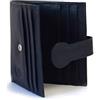 BEDETTI Pratico Portafoglio Unisex in Vera Pelle con Portacarte interno (Nero)