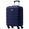 Flight Knight Set Di 2 Valigia A Mano Grande 56x45x25 Cm Easyjet E British Airways - Approvata E Testata - 2 Ruote - Valigia Da Cabina In Tessuto Ultraleggera E Resistente