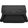 KONO Messenger Bag, Borsa a tracolla da uomo, impermeabile, leggera, per il tempo libero, con scomparti multipli per laptop da 13 pollici (Nero)