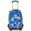 SJ GANG STYLE JAM GANG Trolley Scuola Jack 3 Ruote, Blu, 3 in 1, Zaino Triplo Uso con Carrello Sganciabile, 33 L, Zaino Scuola Elementare, Zaino Bambino