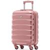 Flight Knight Valigie Rigide in ABS Leggere con 4 Ruote, Bagaglio a mano da cabina approvato per oltre 100 compagnie aeree come EasyJet, British Airways, Ryanair, e molte altre