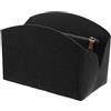 uxcell Inserto organizer per borsa, organizer portatile in feltro con cerniera in metallo, scomparti multipli, fodera per borsa a cupola, borsa tote (20,3 x 10,2 x 14 cm, nero)