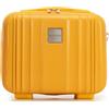 WITTCHEN ULTIMO Line | 27x32x17 cm | Beauty case Valigia rigida | Free on board | Bagaglio da viaggio Policarbonato Maniglia Fascia elastica Impermeabile | Giallo