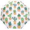 BEUSS Cactus Arte Cactus Ombrello Pieghevole Automatico Antivento con Auto Apri Chiudi Portatile Ombrelli per Viaggi Spiaggia Donne Bambini Ragazzi Ragazze